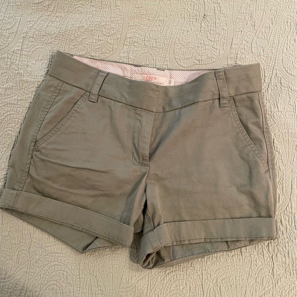 J. Crew Tan Bermuda Shorts Cotton Twill